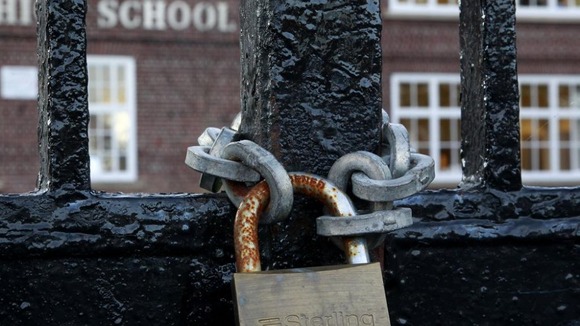 School gates locked