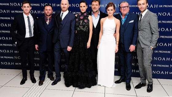 Logan Lerman, Scott Franklin, Darren Aronofsky, Jennifer Connelly, Russell Crowe, Emma Watson, Ray Winstone and Douglas Booth