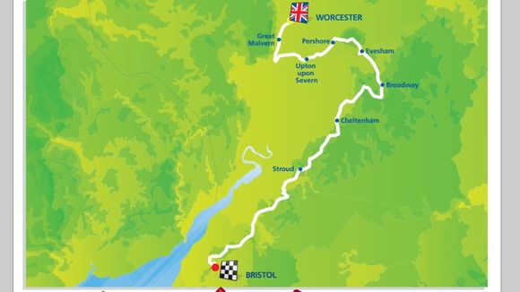 Stage 4 takes cyclists from Worcester to Bristol on Wednesday 10 September 2014.