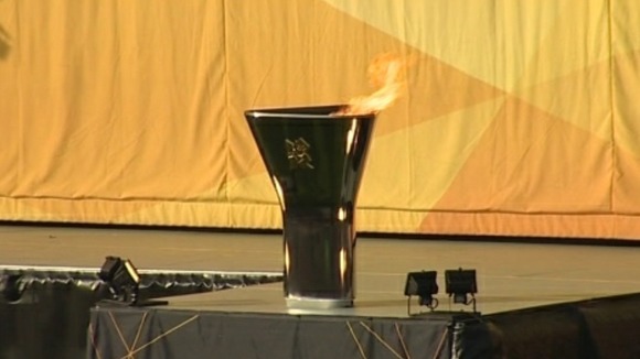 Olympic cauldron in Taunton