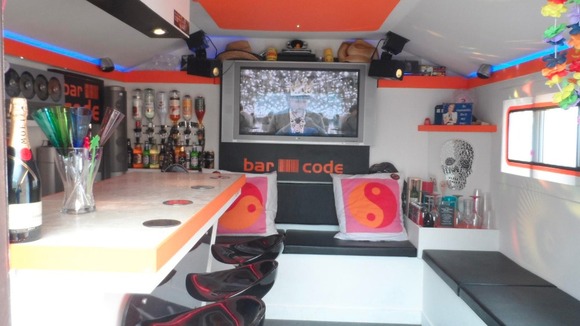 A miniature nightclub called 'barcode Leicester.'