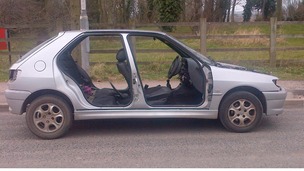 Police called the car a "skeleton of a vehicle"