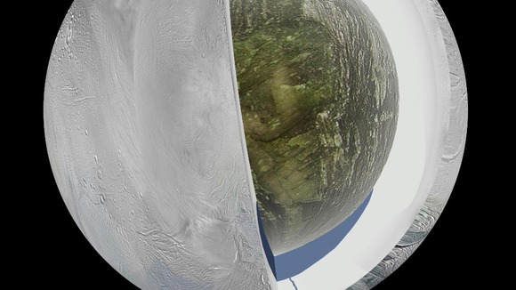 Ocean of water found under the surface of Saturn's moon.