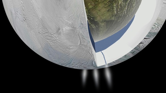 Jets of water hinted at the hidden ocean in 2005.