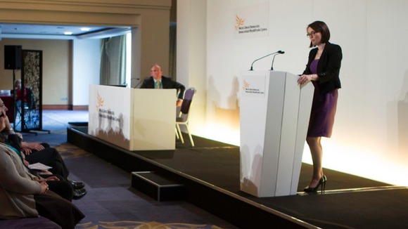 Kirsty Williams speaking at conference 2013