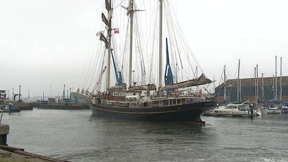 An easterly wind brought the Tall Ships to the region.