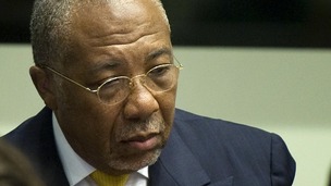 Charles Taylor listens to his sentencing