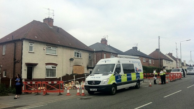 Scene of the house fire in Allenton in Derby earlier this month