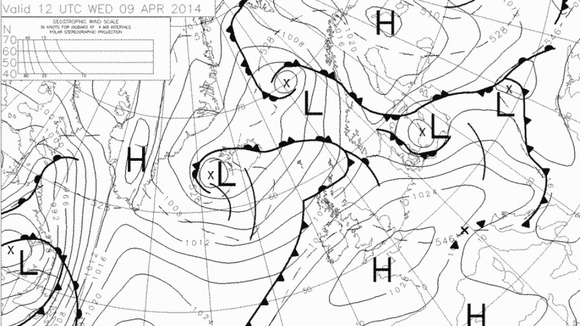 High pressure = dry weather.