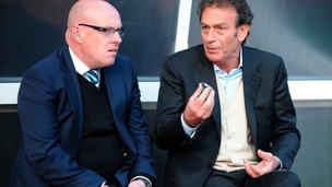 McDermott and Cellino chat before the Watford game