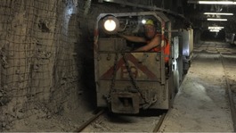 A miner at work at Thoresby colliery in November last year