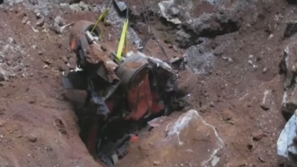 The 2001 Mallett Hammer Z06 Corvette was located in the pit.