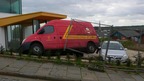 On two wheels after handbrake failure