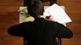 A pupil taking an exam