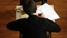 A pupil taking an exam