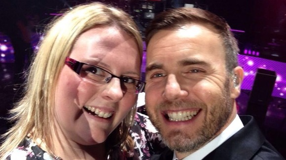Claire Douglas selfie with Gary Barlow