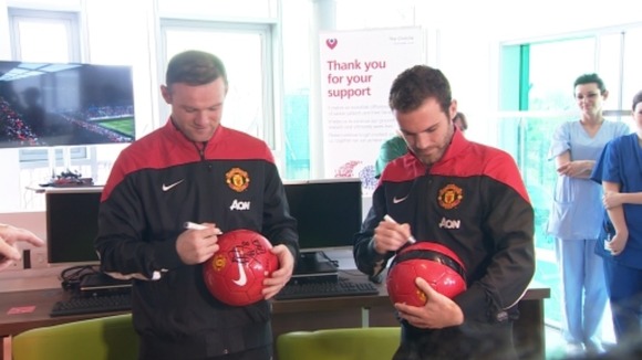 Rooney and Mata at Christie