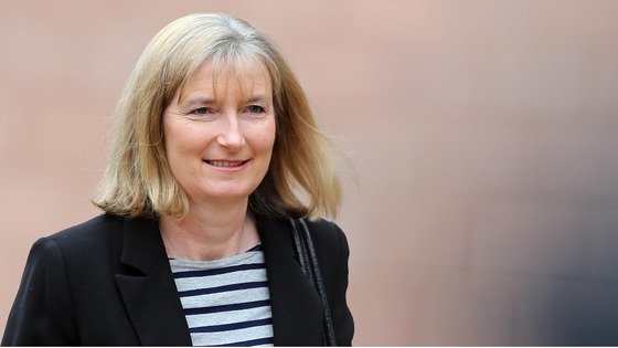 MP Sarah Wollaston outside Preston Crown Court during Nigel Evans' trial.