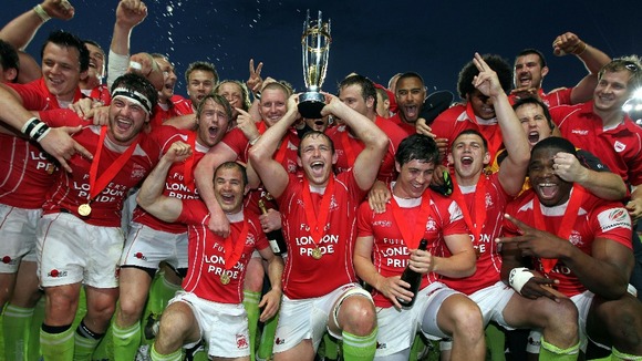 London Welsh celebrate Championship victory