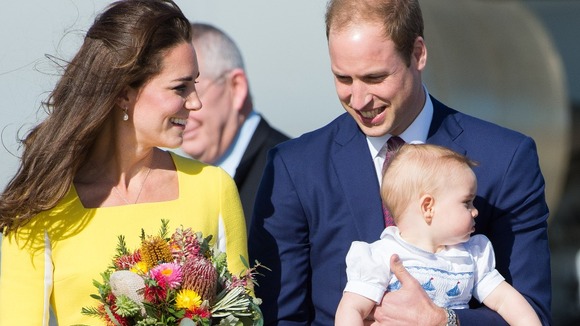 The Duke and Duchess of Cambridge arrive in Australia with Prince George to begin their 10-day tour.