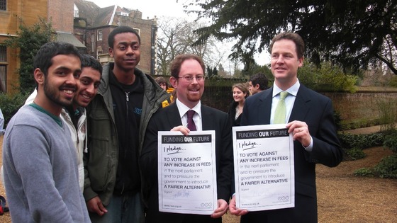 Nick Clegg with NUS tuition fees pledge
