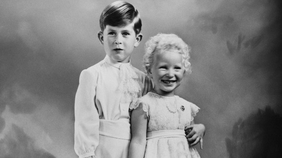 Princess Anne with her brother, Prince Charles