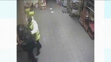 Newcastle armed robbery: cctv released
