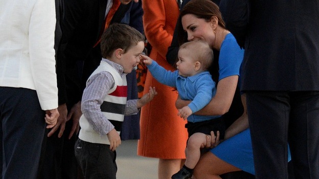 Prince George makes a new friend.