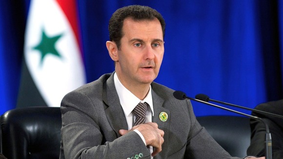Syrian President Bashar al-Assad speaking in Damascus March