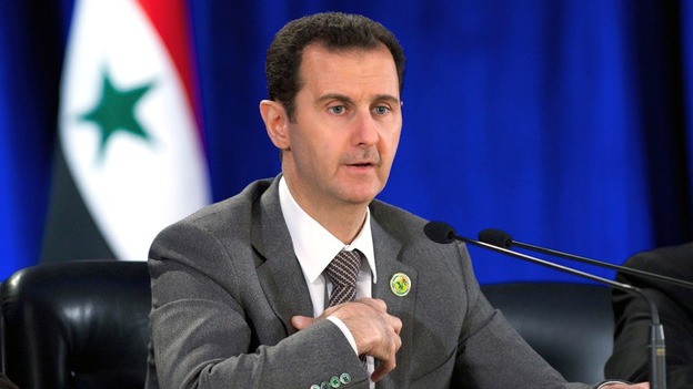 Syrian President Bashar al-Assad speaking in Damascus March