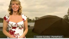 Emma Jesson with viewer's picture behind her