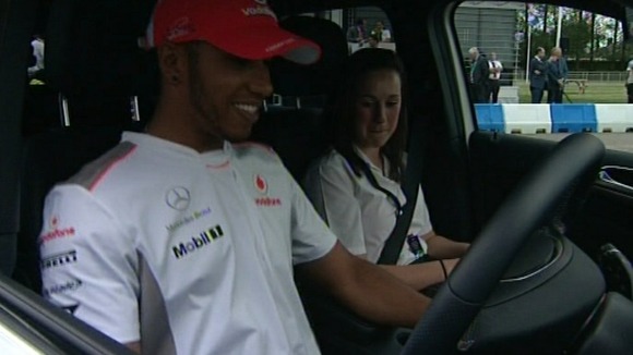 Former F1 World Champion Lewis Hamilton at Silverstone
