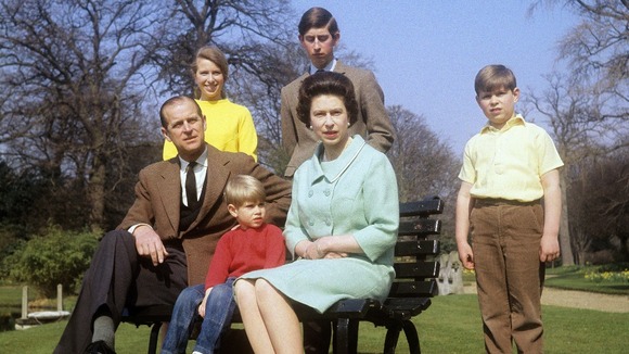 The Royal Family pictured in the grounds of Frogmore House, Windsor in 1968