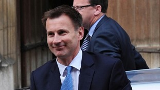 Jeremy Hunt arrives at the Leveson Inquiry.