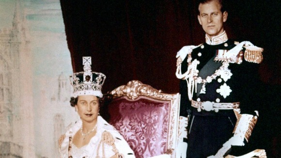 File photo dated 02/06/1953 of Queen Elizabeth II and the Duke of Edinburgh at her Coronation