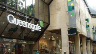 The entrance to the shopping centre