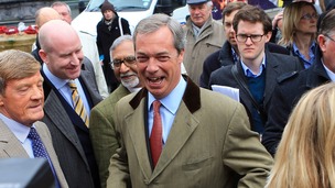 Nigel Farage at the launch of Ukip's European election campaign