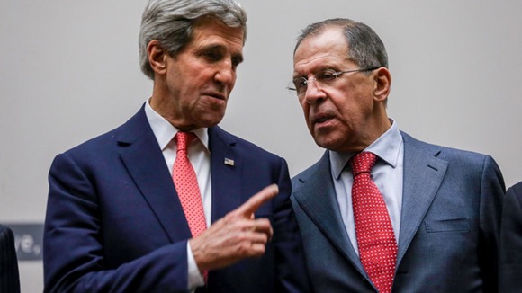 John Kerry and Sergei Lavrov