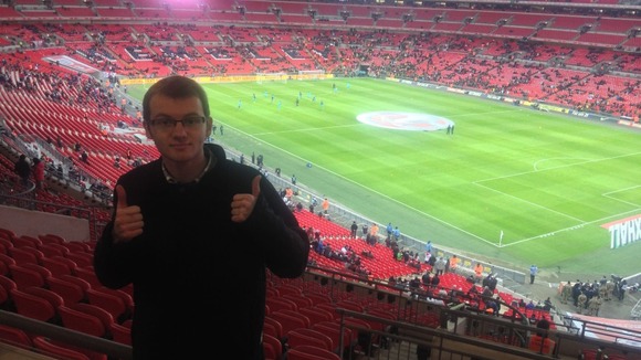 Stephen visiting Wembley Stadium