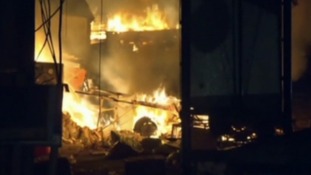 Fires on the streets of Rio de Janeiro