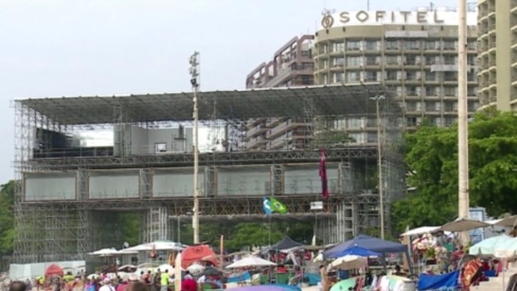 Copacobana beach, which will be a magnet for tourists during the World Cup