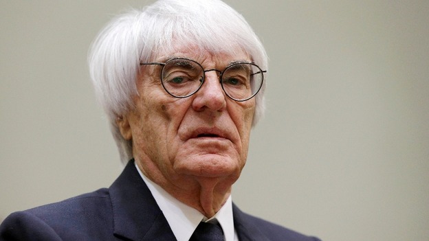 Formula One boss Bernie Ecclestone at the regional court in Munich, Germany, today.