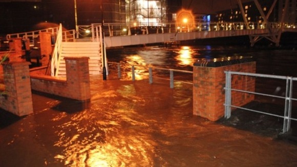 Flooding at Clarence Dock