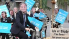 Demonstrators wearing the face of Barclays boss Antony Jenkins outside the bank's annual general meeting