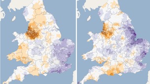The risk of liver cancer is shown for women (left) and men (right)
