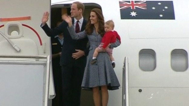 The royals wave goodbye in Canberra
