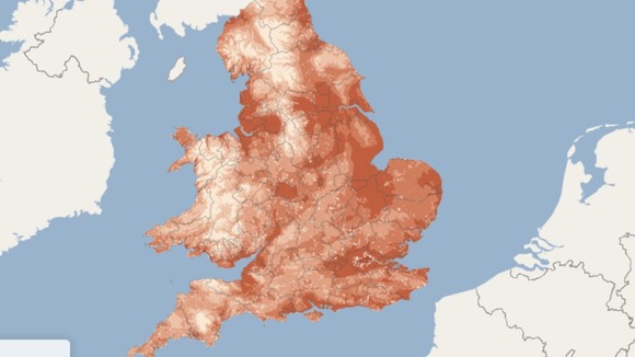 Levels of pollution across England and Wales