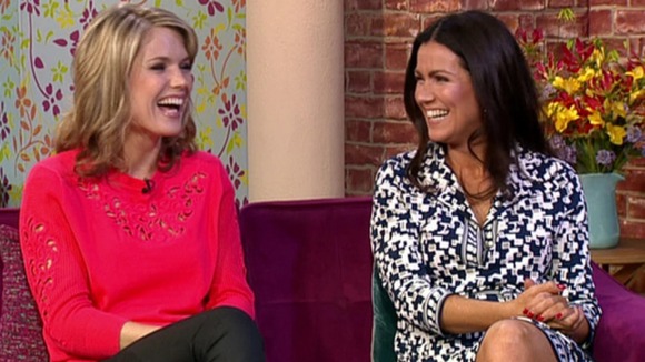 Charlotte Hawkins and Susanna Reid on the This Morning sofa.