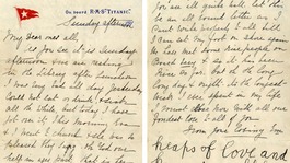 The letter was written on Titanic stationary
