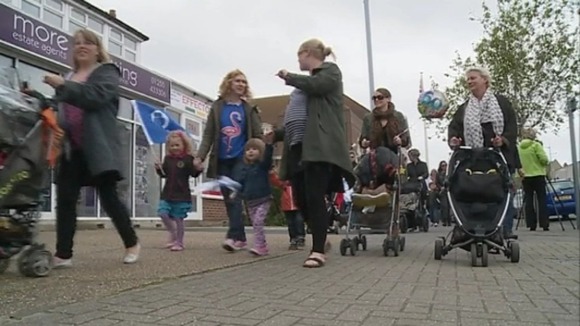 Mums on the march in Clacton